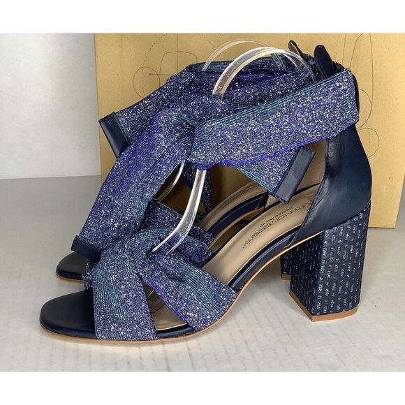 Unity in Diversity Women's Euro 39 Lawson Navy Shimmery Heels - New - Picture 5 of 6